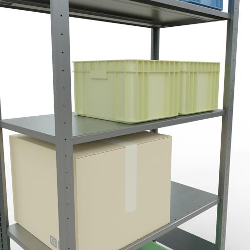 Immagine prodotto Schulte Lagertechnik Sistema di scaffalature di base senza viti MULTIplus150 con ripiani di lunghezza