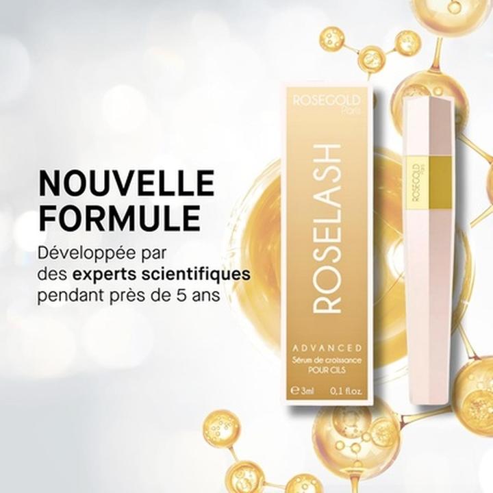 Produktbild Rosegold Paris Rosegold Roselash Advanced Eyelash Growth Serum for Fuller, Longer, Thicker Eyelashes (3.50 ml)