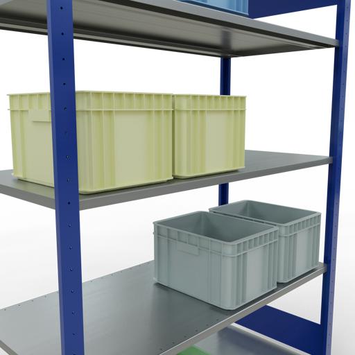 Immagine prodotto Schulte Lagertechnik Sistema di scaffalature di base senza viti MULTIplus150 con ripiani di lunghezza
