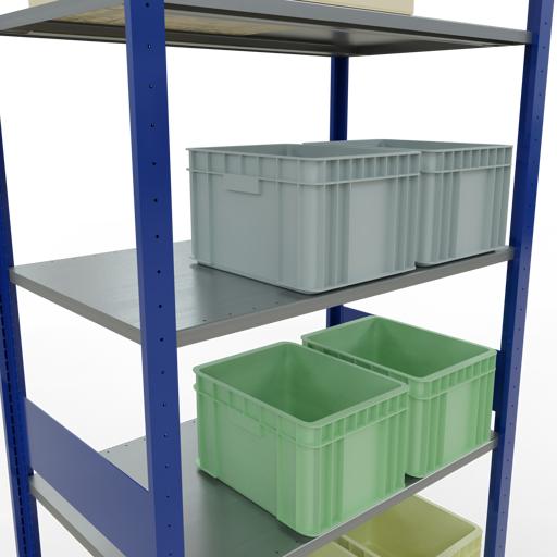 Immagine prodotto Schulte Lagertechnik Sistema di scaffalature di base senza viti MULTIplus150 con ripiani di lunghezza