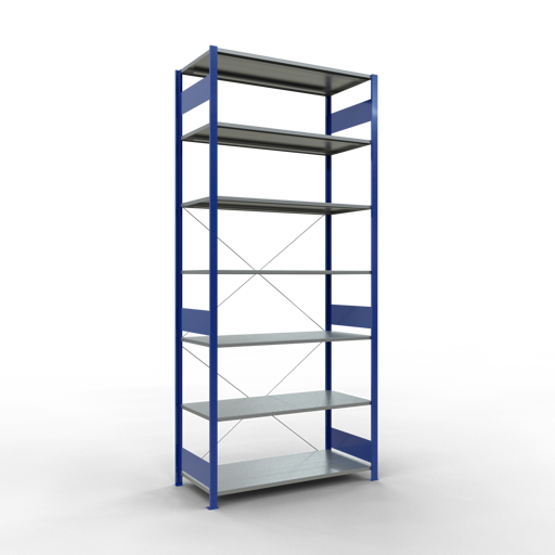 Stecksystem Grundregal MULTIplus150 mit Kreuzstrebe