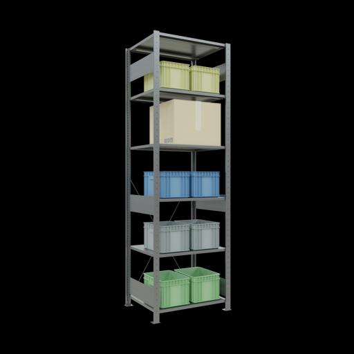 Actual product image Schulte Lagertechnik MULTIplus150 basic racking system with cross braces
