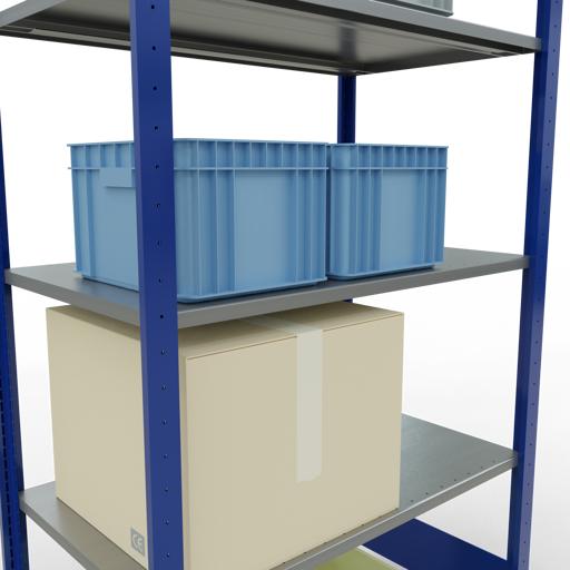 Immagine prodotto Schulte Lagertechnik Sistema di scaffalature di base senza viti MULTIplus150 con ripiani di lunghezza