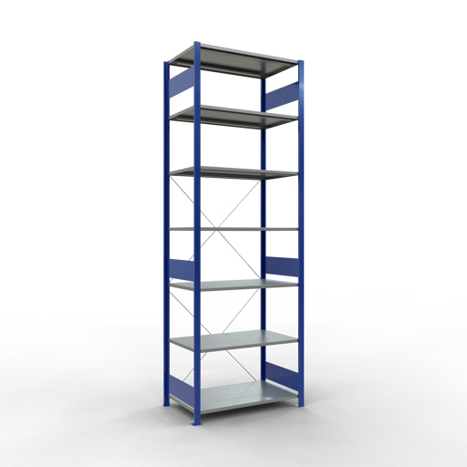 Stecksystem Grundregal MULTIplus150 mit Kreuzstrebe