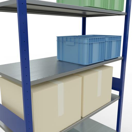 Immagine prodotto Schulte Lagertechnik Sistema di scaffalature di base senza viti MULTIplus150 con ripiani di lunghezza