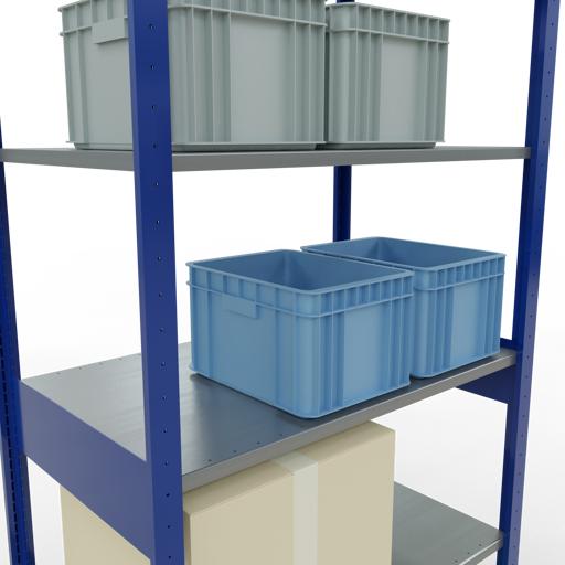 Immagine prodotto Schulte Lagertechnik Sistema di scaffalature di base senza viti MULTIplus150 con ripiani di lunghezza