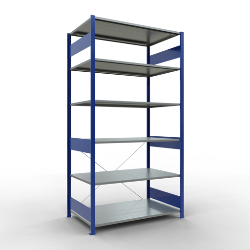Stecksystem Grundregal MULTIplus150 mit Kreuzstrebe