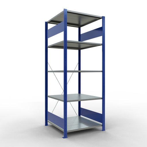 Stecksystem Grundregal MULTIplus150 mit Kreuzstrebe