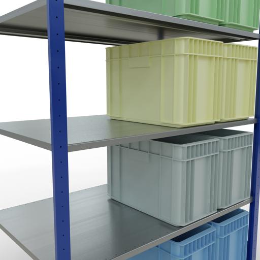 Immagine prodotto Schulte Lagertechnik Sistema di scaffalature di base senza viti MULTIplus150 con ripiani di lunghezza