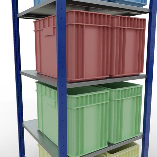Immagine prodotto Schulte Lagertechnik Sistema di scaffalature di base senza viti MULTIplus150 con ripiani di lunghezza