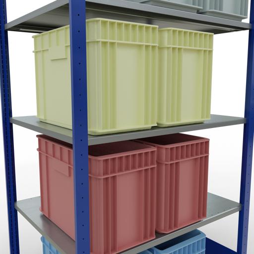 Immagine prodotto Schulte Lagertechnik Sistema di scaffalature di base senza viti MULTIplus150 con ripiani di lunghezza