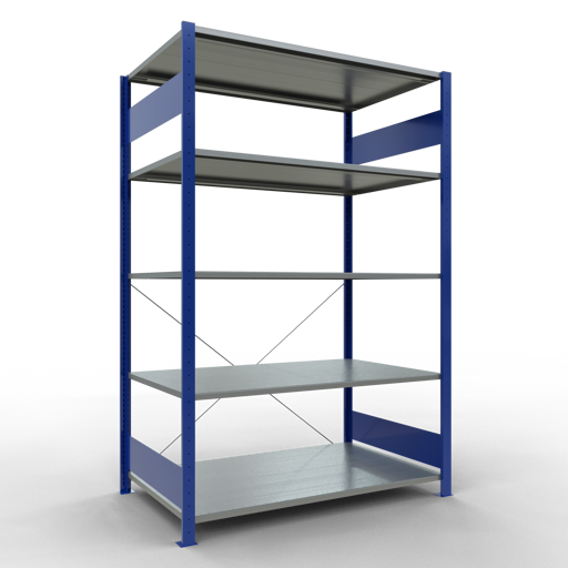 Stecksystem Grundregal MULTIplus150 mit Kreuzstrebe