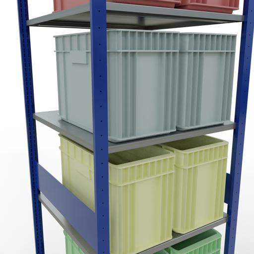 Immagine prodotto Schulte Lagertechnik Sistema di scaffalature di base senza viti MULTIplus150 con ripiani di lunghezza
