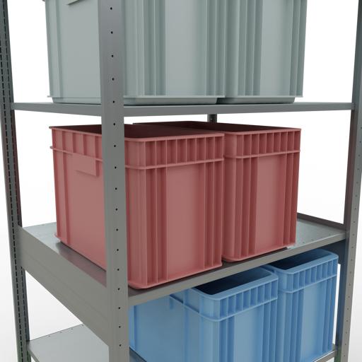 Immagine prodotto Schulte Lagertechnik Sistema di scaffalature di base senza viti MULTIplus150 con ripiani di lunghezza