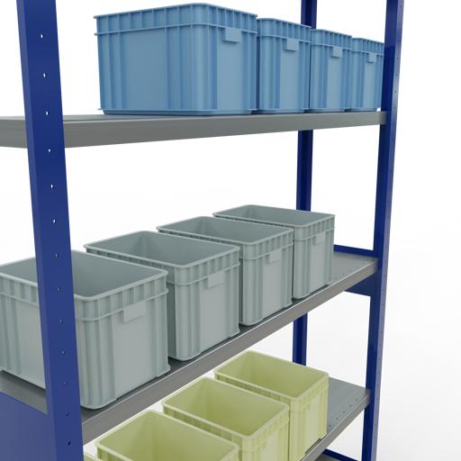 Actual product image Schulte Lagertechnik MULTIplus250 basic racking system with length ledgers