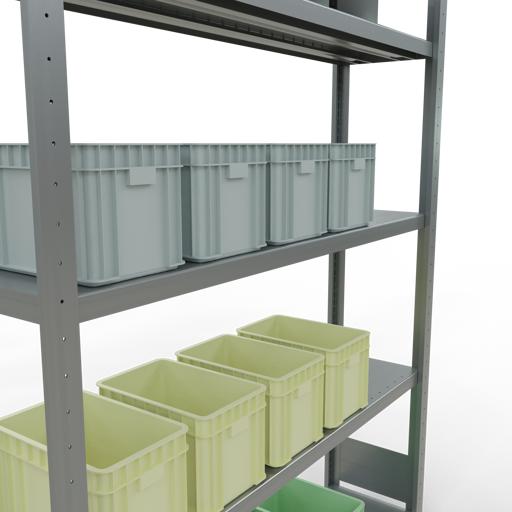Actual product image Schulte Lagertechnik MULTIplus250 basic racking system with length ledgers