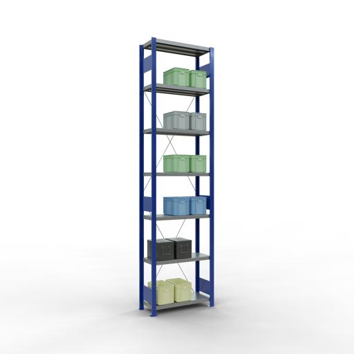 Actual product image Schulte Lagertechnik MULTIplus250 boltless basic shelving system with cross brace