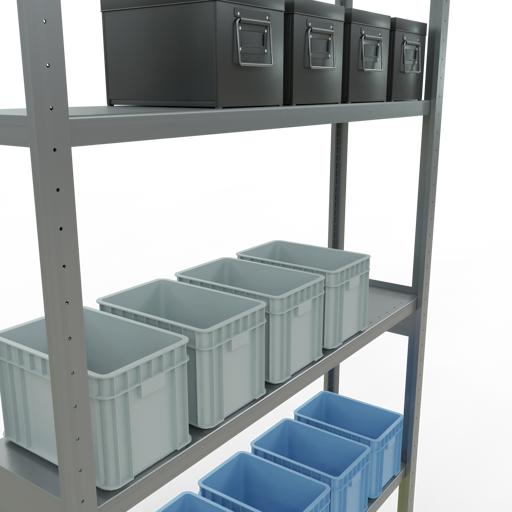 Actual product image Schulte Lagertechnik MULTIplus250 basic racking system with length ledgers