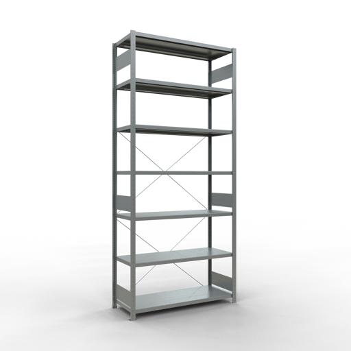 Actual product image Schulte Lagertechnik MULTIplus250 boltless basic shelving system with cross brace