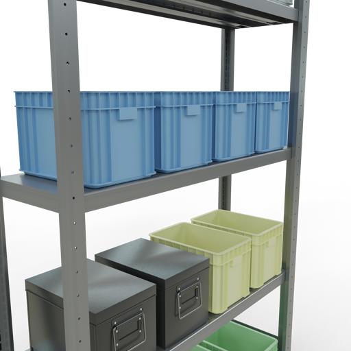 Actual product image Schulte Lagertechnik MULTIplus250 basic racking system with length ledgers