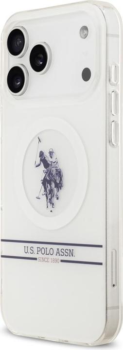 Image du produit U.S. Polo US Polo DH and Bottom Stripe Logo MagSafe Case for iPhone 17 Pro Max White (Apple iPhone 17 Pro Max)