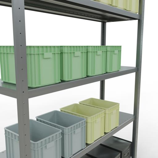 Actual product image Schulte Lagertechnik MULTIplus250 basic racking system with length ledgers