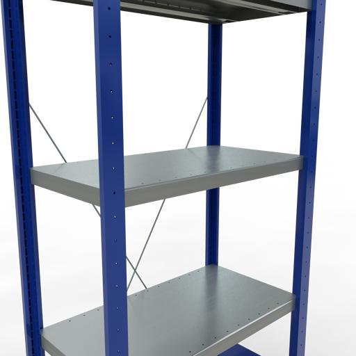 Actual product image Schulte Lagertechnik MULTIplus250 boltless basic shelving system with cross brace