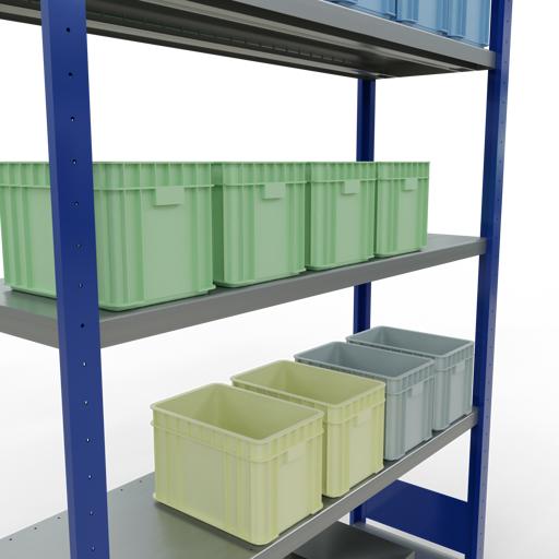 Actual product image Schulte Lagertechnik MULTIplus250 basic racking system with length ledgers