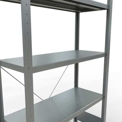 Produktbild Schulte Lagertechnik Stecksystem Grundregal MULTIplus250 mit Kreuzstrebe