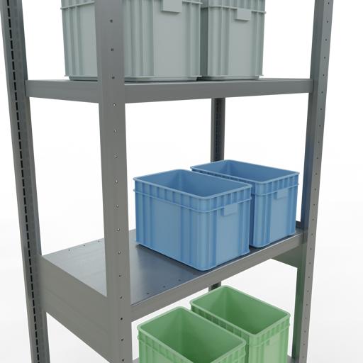 Actual product image Schulte Lagertechnik MULTIplus250 basic racking system with length ledgers