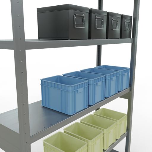 Actual product image Schulte Lagertechnik MULTIplus250 basic racking system with length ledgers