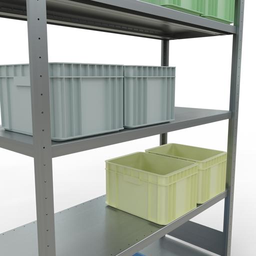 Actual product image Schulte Lagertechnik MULTIplus250 basic racking system with length ledgers