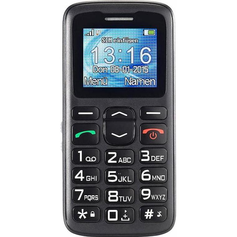 Simvalley Mobile XL-915 V2 Senioren- & Notruf Handy Notfall Notfallhandy Notrufhandy (1.77"), Tastenhandy, Schwarz