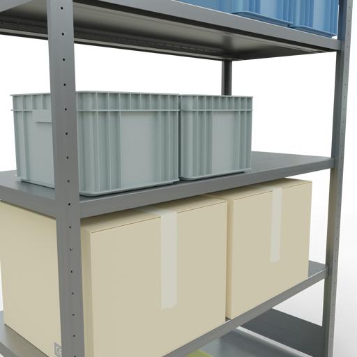Actual product image Schulte Lagertechnik MULTIplus250 basic racking system with length ledgers