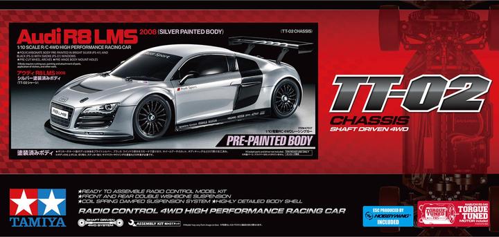 Produktbild Tamiya Audi R8 LMS 2008 (TT-02) (Kit)