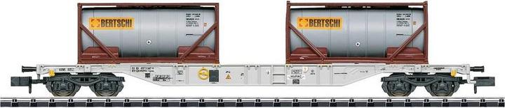 Actual product image MiniTrix N container wagon with tank container (Track N)