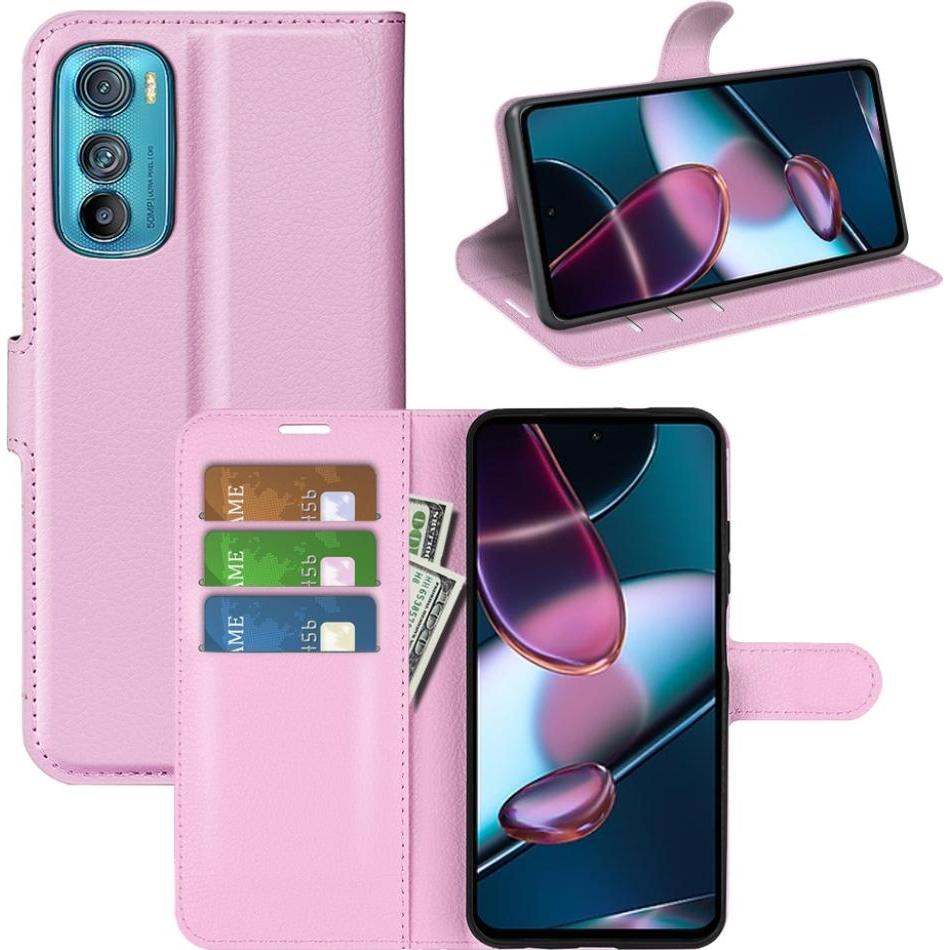 Thumbnail - Screenguard Motorola Edge 30 Leather Guard Lederhülle (Motorola Edge 30), Smartphone Hülle, Rosa