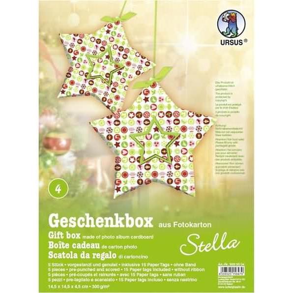 Thumbnail - Ursus, Geschenkverpackung, Geschenkbox Stella 14,5x14,5x4cm VE=5 Stück Motiv: 04 (Geschenkbox, 5 x)