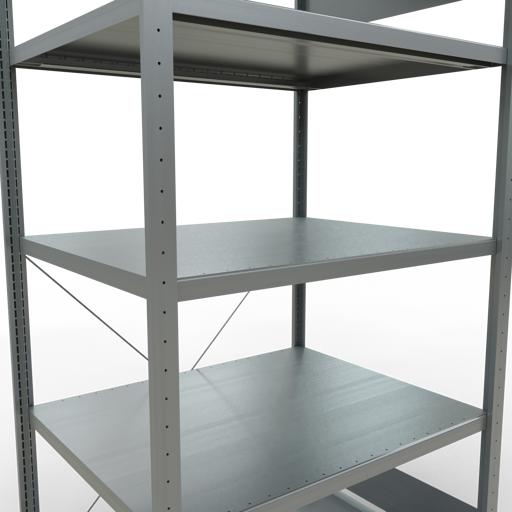 Produktbild Schulte Lagertechnik Stecksystem Grundregal MULTIplus250 mit Kreuzstrebe