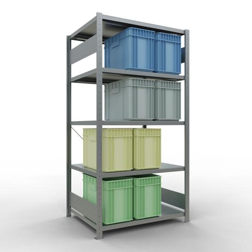 Produktbild Schulte Lagertechnik Stecksystem Grundregal MULTIplus250 mit Kreuzstrebe