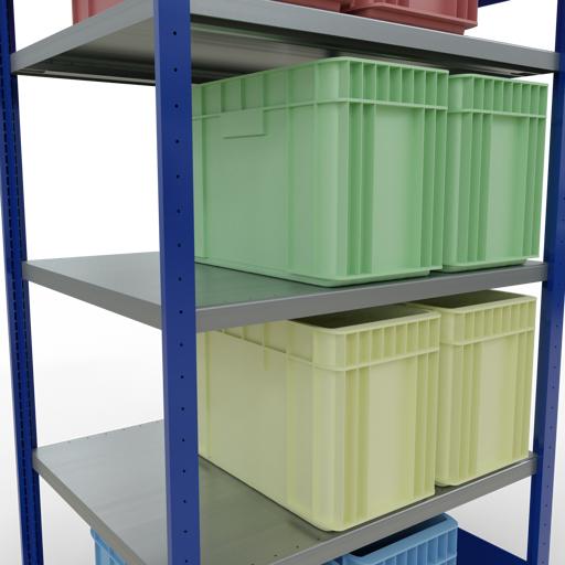 Actual product image Schulte Lagertechnik MULTIplus250 basic racking system with length ledgers