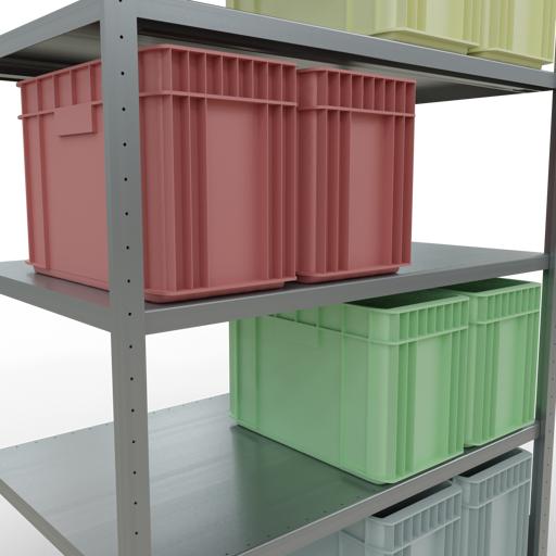 Actual product image Schulte Lagertechnik MULTIplus250 basic racking system with length ledgers