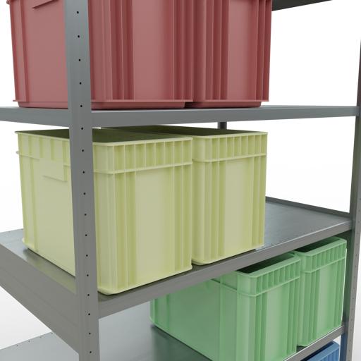 Actual product image Schulte Lagertechnik MULTIplus250 basic racking system with length ledgers