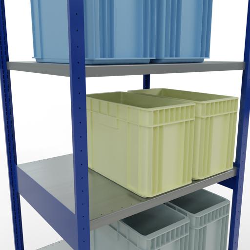 Actual product image Schulte Lagertechnik MULTIplus250 basic racking system with length ledgers