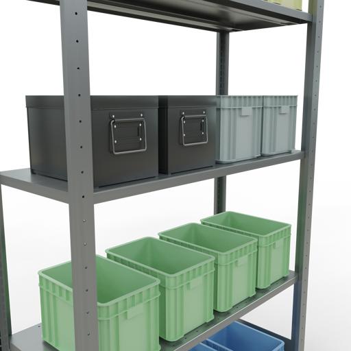 Actual product image Schulte Lagertechnik MULTIplus85 basic racking system with length ledgers