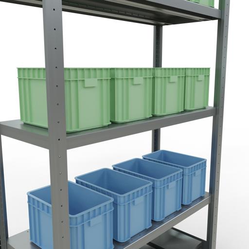 Actual product image Schulte Lagertechnik MULTIplus330 basic racking system with length ledgers