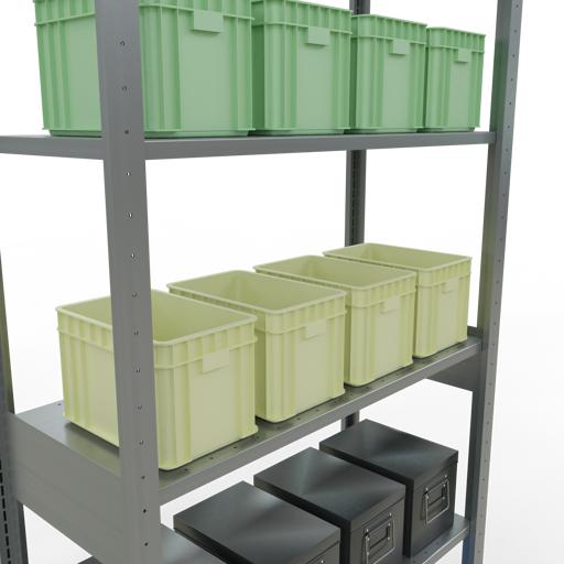 Actual product image Schulte Lagertechnik MULTIplus85 basic racking system with length ledgers
