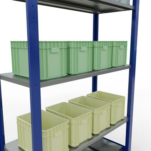 Actual product image Schulte Lagertechnik MULTIplus85 basic racking system with length ledgers