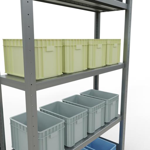 Actual product image Schulte Lagertechnik MULTIplus330 basic racking system with length ledgers