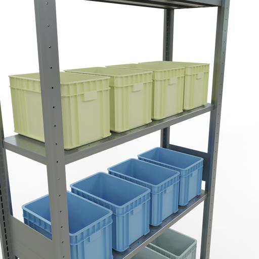 Actual product image Schulte Lagertechnik MULTIplus85 basic racking system with length ledgers